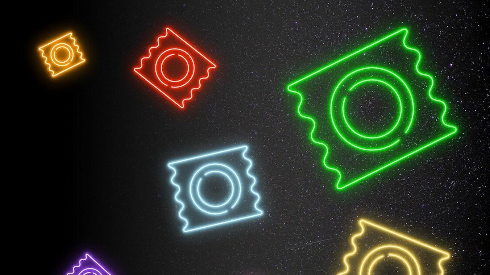 Neon safer sex kits image.
